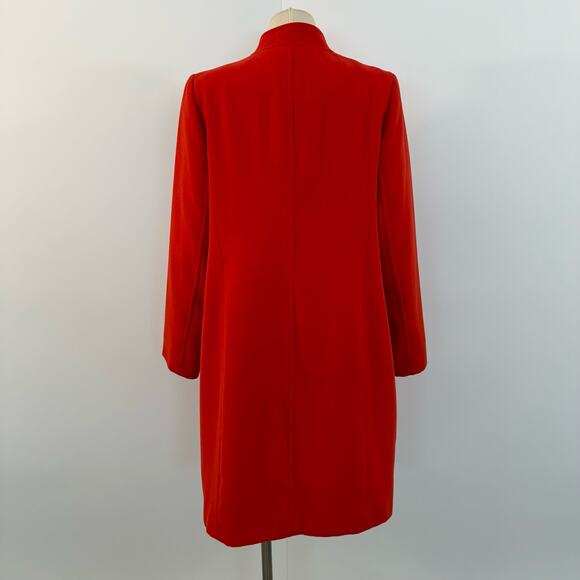 Marks and Spencer Duster Coat Chili Red Long Sleeves Button Closure | Size US14 - Picture 7 of 13